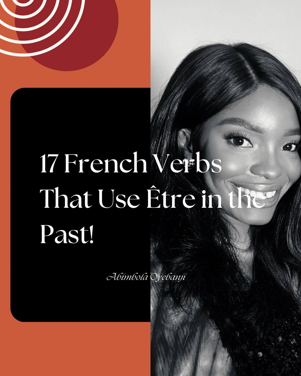 bimbolakinyemi's tweet image. “Not all past actions use ‘avoir’! 

Meet the 17 verbs that always call for être in the past tense. 
Do you want to sound more fluent in French? Master this list!”

🔖 #FrenchPastTense #PasséComposé #A2FrenchGrammar #FrenchWithEtre #FrenchVerbs #FrancaisPourTous #LearnFrenchDaily