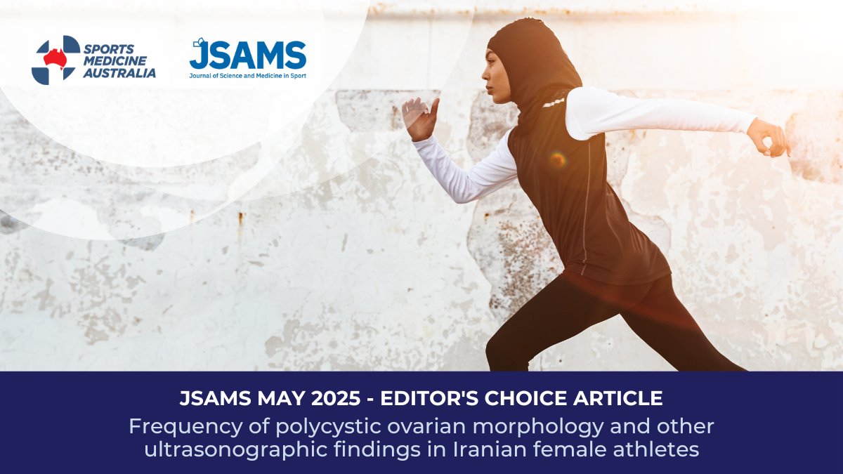 The first editor's choice article of the May 2025 issue of <a href="/_JSAMS/">JSAMS</a> is available and free to read for a limited time.

"Frequency of polycystic ovarian morphology and other ultrasonographic findings in Iranian female athletes".
👉 Read here: zurl.co/hYWrO