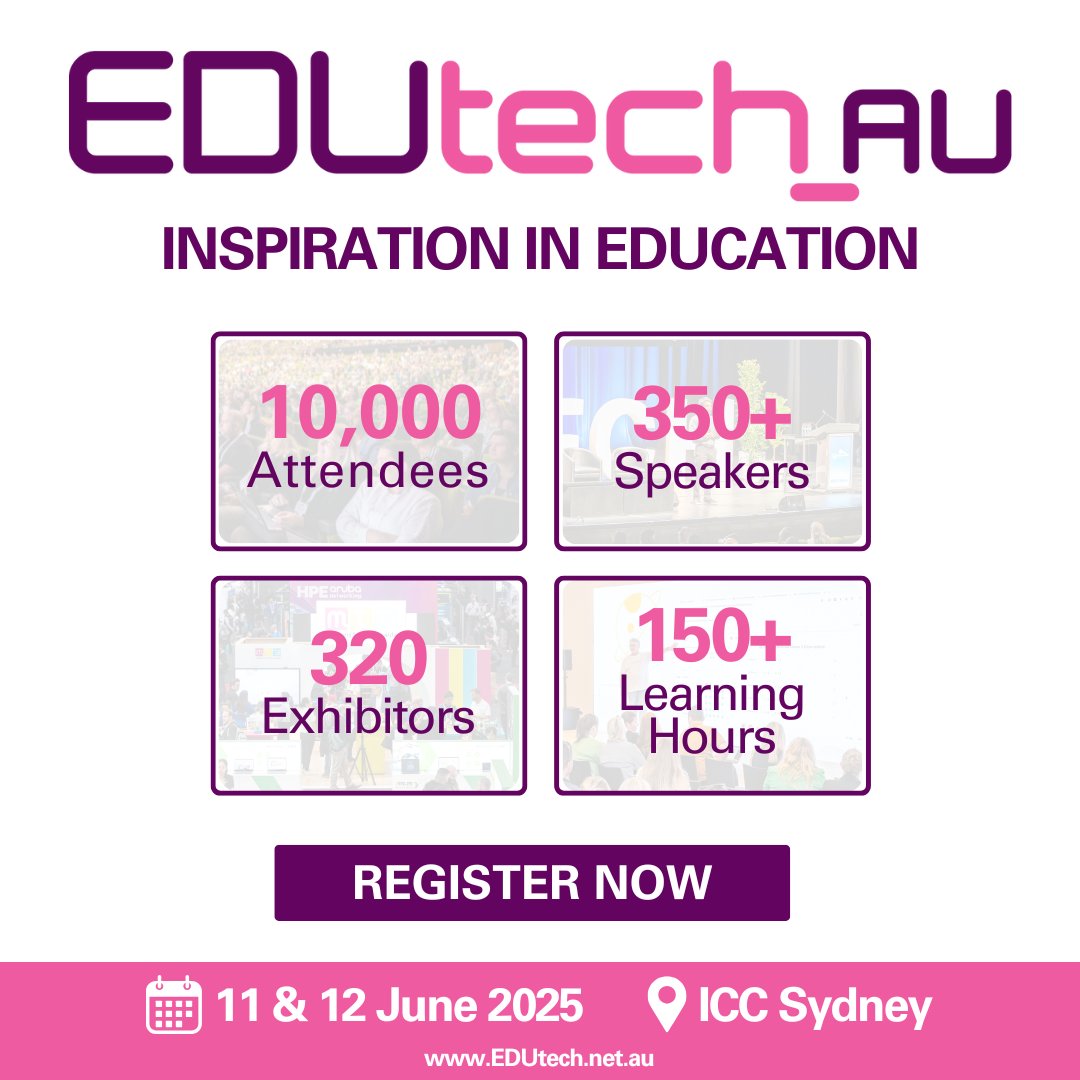 Exciting news! EDUtech is coming to ICC Sydney this June!
Get inspired by global experts, experience cutting-edge edtech, and connect with leaders who are transforming the education landscape.
Spaces are filling fast, secure your spot now - 🔗 iccsydney.com.au/events/edutech/