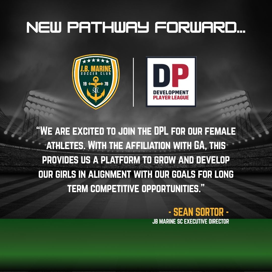 ⚽🔥HOT OFF THE PRESSES 🔥⚽

J.B. Marine Soccer Club is excited to announce its official acceptance into the Development Player League (DPL) for the upcoming 2025-2026 girls program season. The DPL is part of the Girls Academy (GA) Pathway.