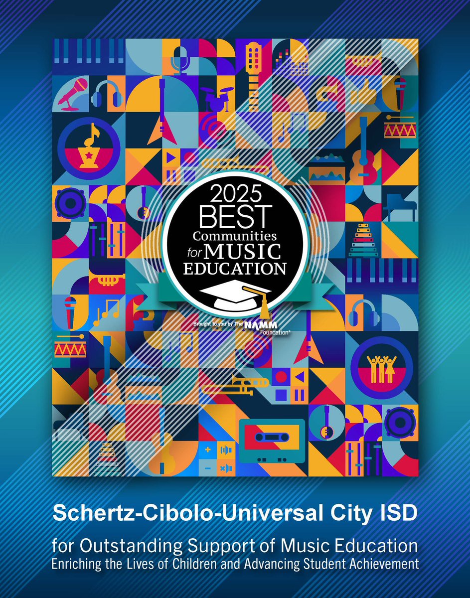Congratulations!!!! We did it! SCUCISD has been recognized as a Best Community for Music Education from the NAMM (National Association of Music Merchants) Foundation Let’s celebrate the district’s dedication to music education for ALL students!

SCUC ISD has been honored with the
