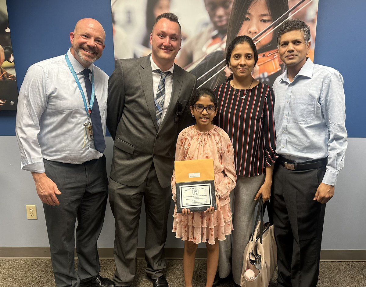 Woods Creek was proud to shine the spotlight on Tansi tonight!  She is 5th grader that models hard work and determination.