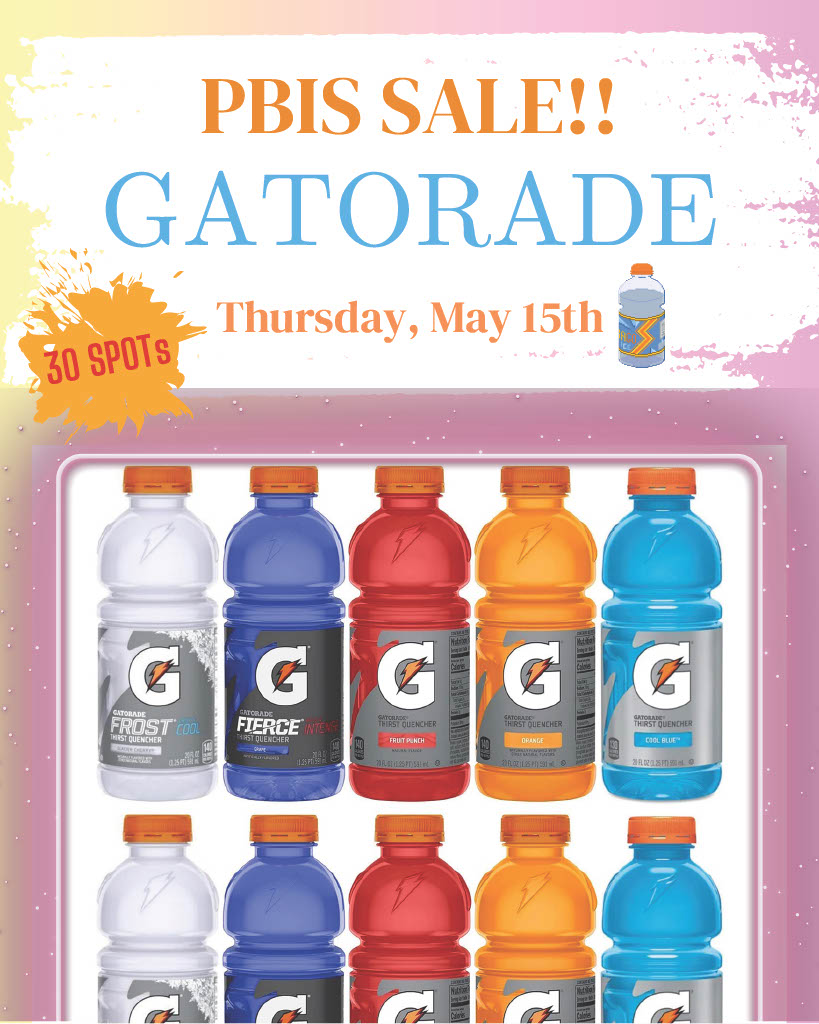 🟡 Attention Jaguars! Starting today, you can purchase Gatorade from the SPOT Store for just 30 SPOTS! 💧 Pick-up will be Thursday, May 15th during lunch — don’t miss out! 🐾 #SPOTStore #JaguarPerks #STEAMPride #steamatburke
