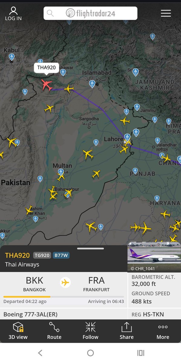 BirenderSngh's tweet photo. Since international flights started using PAK airspace after op Sindoor, they are avoiding Sargodha. Means there is radiation hazard, and PAK nuke site was hit, is confirmed now. https://t.co/n2XTKKwQ0m