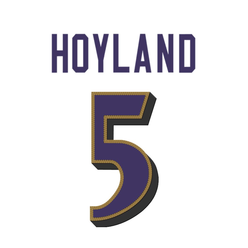 NFL Jersey Numbers (@nfl_jersey_num) on Twitter photo Baltimore Ravens K John Hoyland (<a href="/jahoyland1/">John Hoyland</a>) is wearing number 5. Currently shared with Jalyn Armour-Davis. #RavensFlock Baltimore Ravens K John Hoyland (<a href="/jahoyland1/">John Hoyland</a>) is wearing number 5. Currently shared with Jalyn Armour-Davis. #RavensFlock