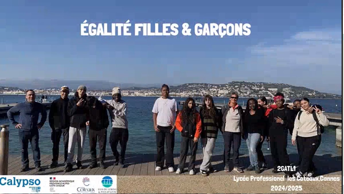 Dispositif Calypso, programme pédagogique mené en partenariat entre  l'Éducation nationale et la Région Sud, les élèves de 2GALT1 du lycée  Les Coteaux ont choisi d’aborder la thématique de l’égalité  filles/garçons.👏 🙏  aux élèves et enseignants