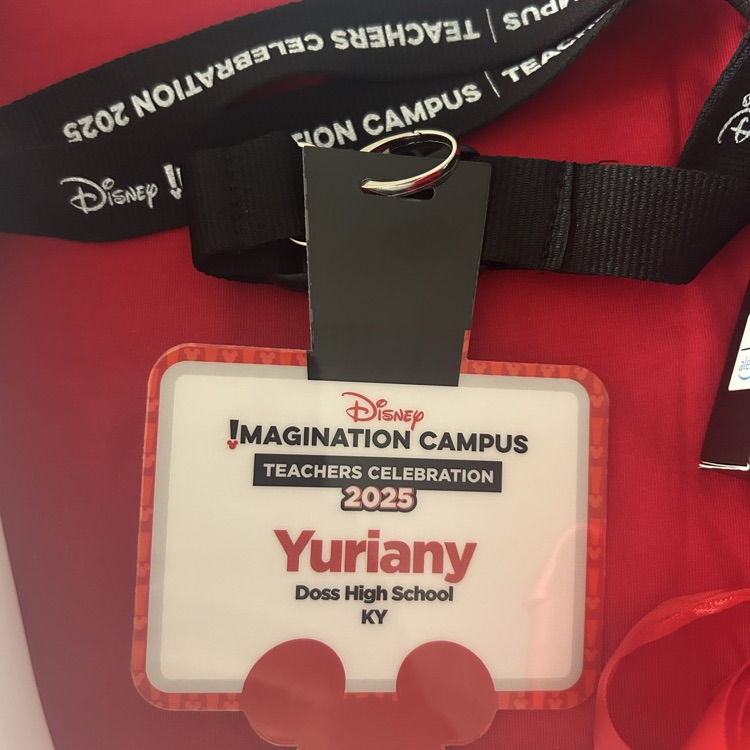 Doss_High's tweet image. Ms. Beitia was honored tonight at the JCPS Board of Education meeting as the only JCPS teacher selected to attend Disney's Imagination Campus Teacher Celebration 2025!
We are so proud of you Ms. Beitia!!!