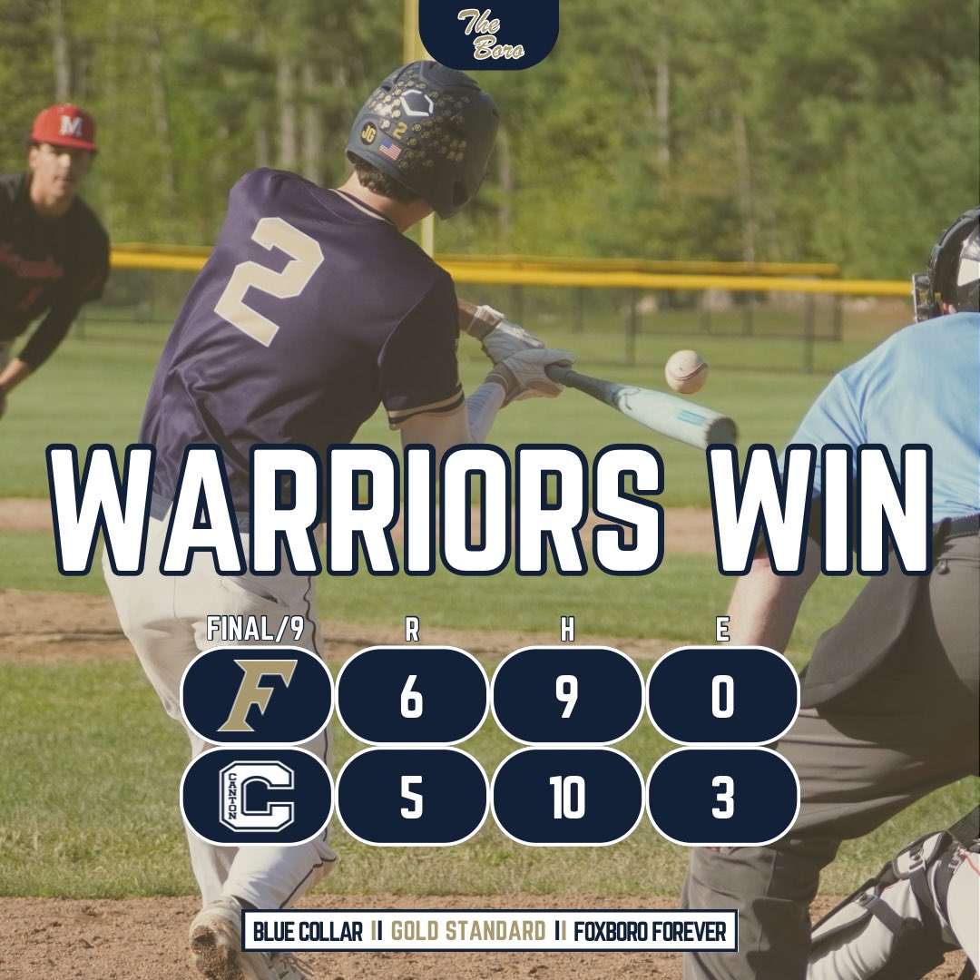 Foxboro Warriors Baseball tweet media