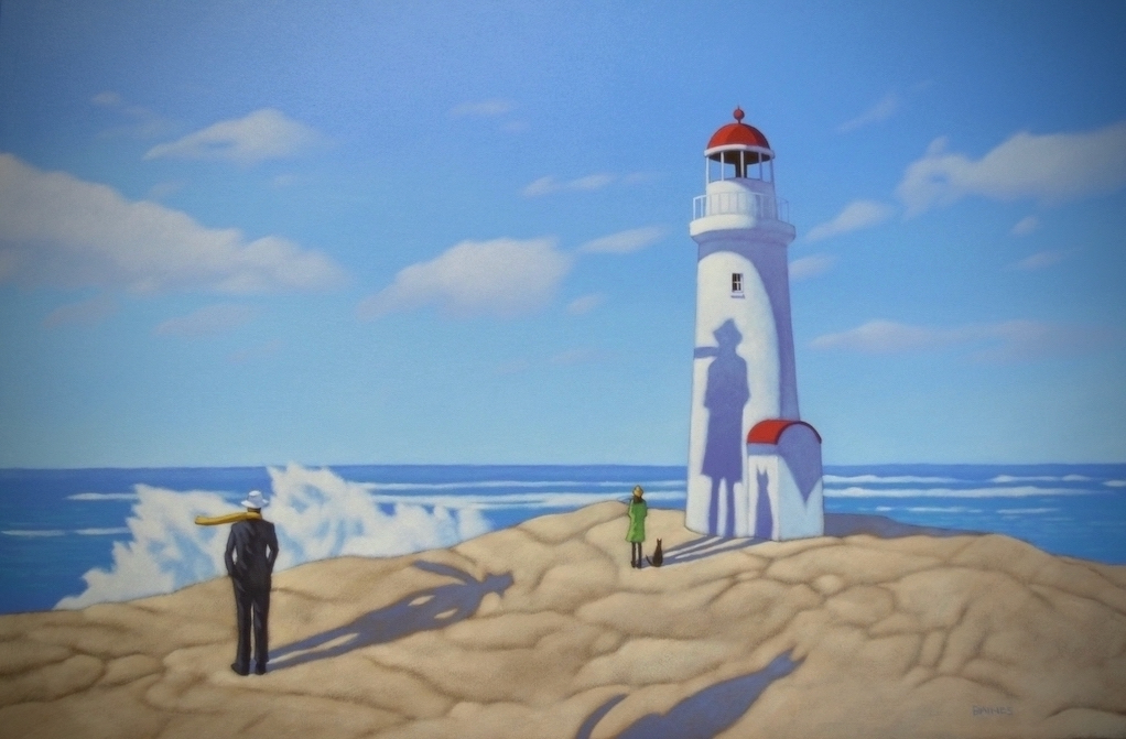 She simply forgot she loved him...                  #painting #relationships #myart #contemporaryart  #love #lighthouseart #marriage