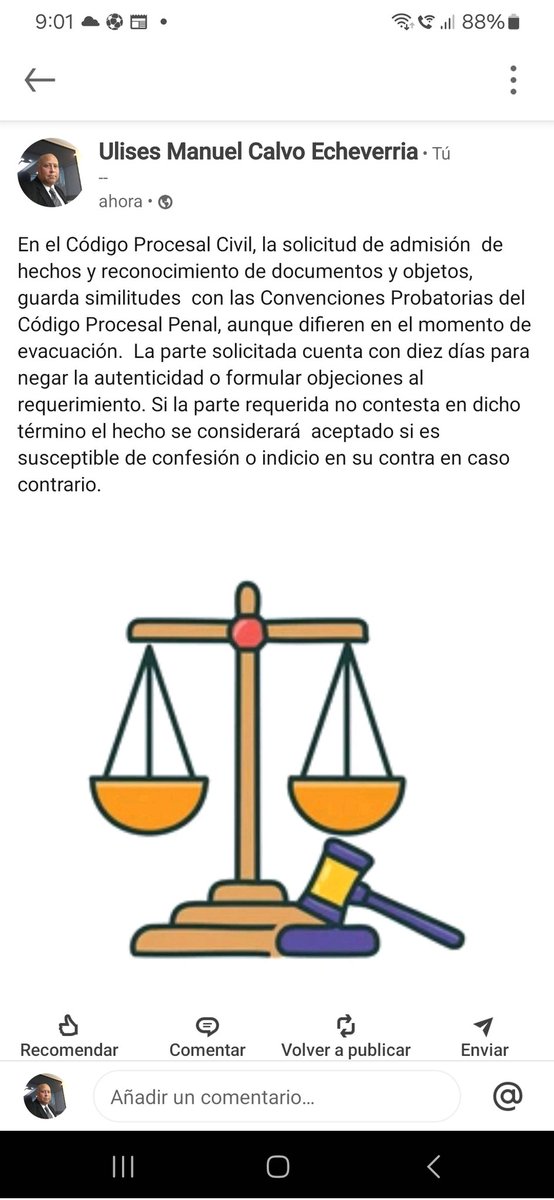 La solicitud de aceptación  de hechos en el Código Procesal Civil y las Convenciones probatorios del Código  Procesal Penal.