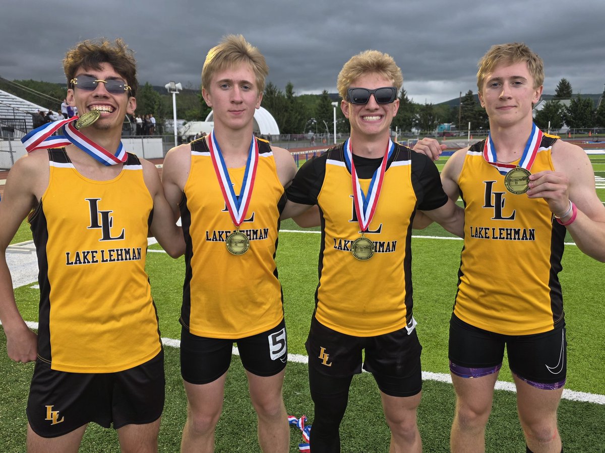 Lake lehman won the 4x400 relay with a time of 3:27.69. Team members were Nick Joseph, Tyler Lukavitch, Finn Cronin and Bodhi Cronin