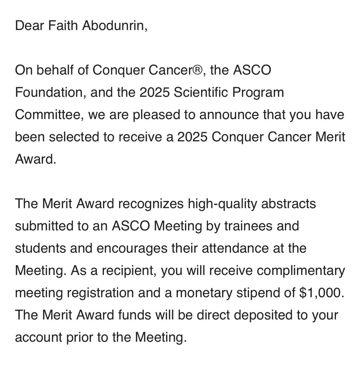 Faith Abodunrin MD (@your_hemoncdoc) on Twitter photo ‘Super excited about #ASCO25 for several reasons. I feel immensely grateful to have been selected for the 2025 ASCO Annual Meeting Merit Award. Special thanks to my phenomenal mentor <a href="/AriRosenbergMD/">Ari Rosenberg</a>. ‘Super excited about #ASCO25 for several reasons. I feel immensely grateful to have been selected for the 2025 ASCO Annual Meeting Merit Award. Special thanks to my phenomenal mentor <a href="/AriRosenbergMD/">Ari Rosenberg</a>.