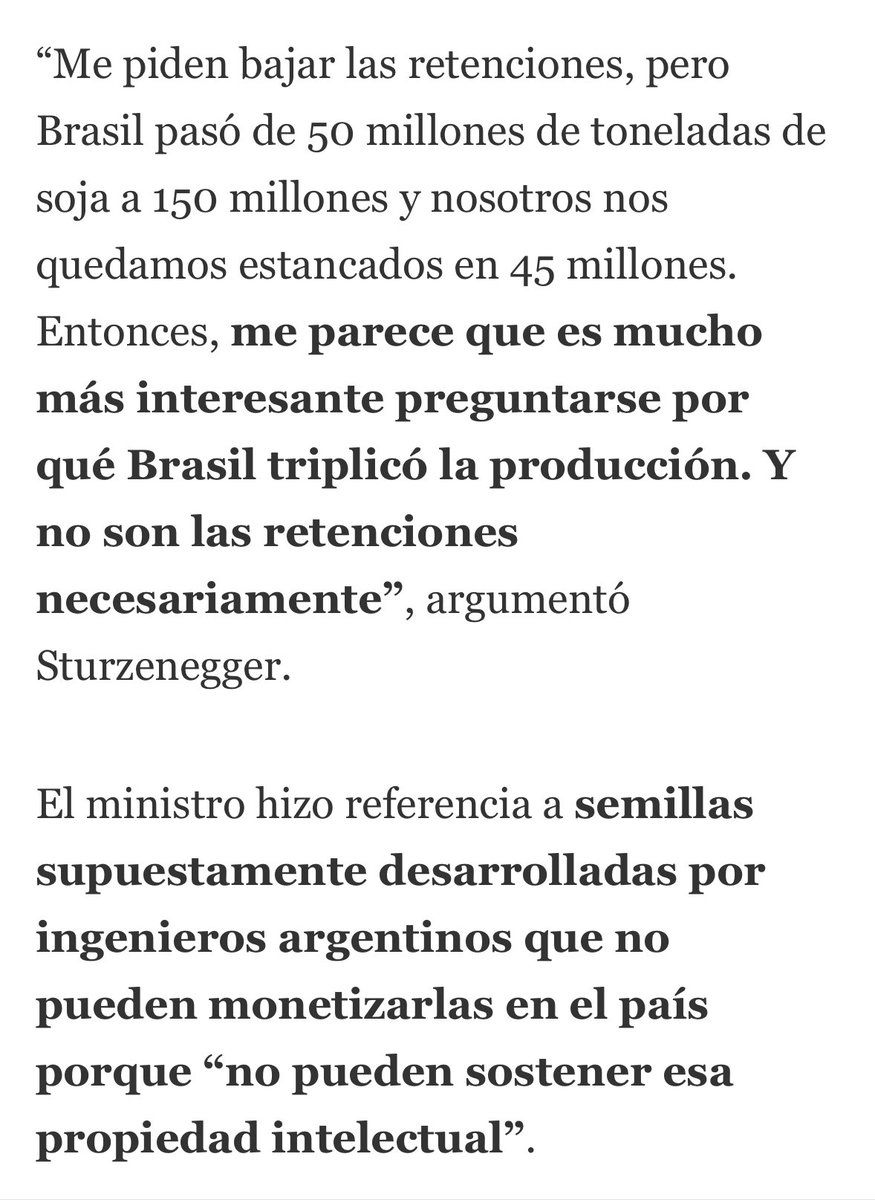 Serás un genio para desregular, pero en tema campo sos burrísimo, malintencionado o ambas, <a href="/fedesturze/">Fede Sturzenegger</a>. Por lo menos hagan silencio ante el enojo de los que ponen más del 90% de las divisas netas genuinas que sostienen la economía
