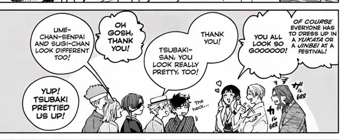 TSUBAKI DRESSED UME AND SUGI UP WHAT IF I STARTED SOBBING THIS IS A FAMILY OF THREE RIGHT HERE 