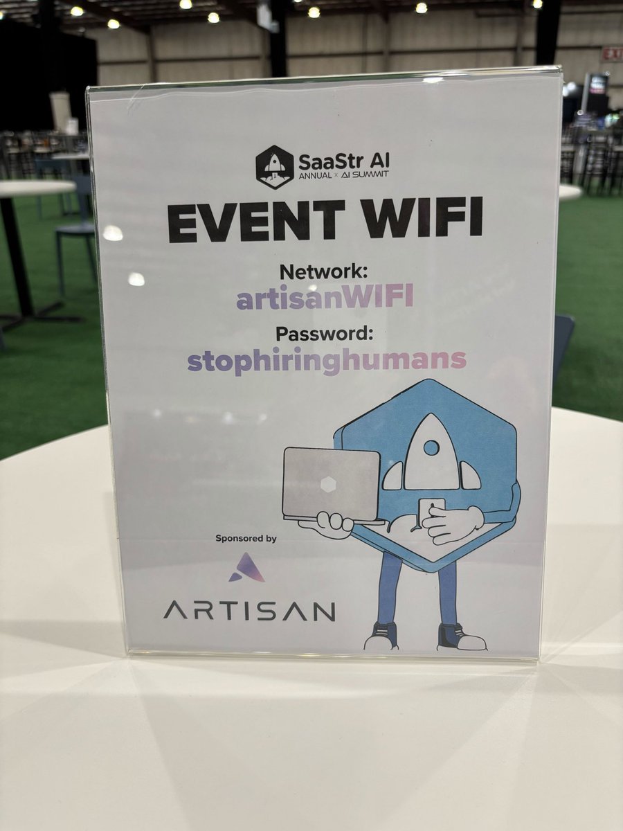 We made the SaaStr wifi password stop hiring humans lol