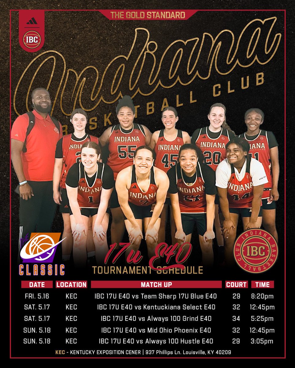 Indiana Basketball Club 17U E40 (@ibc17ue40) on Twitter photo Come check us out this weekend in Kentucky! <a href="/CarlyHolmes2027/">Carly Holmes</a> <a href="/avery_losh/">Avery Losh</a> <a href="/karri_gammon911/">Karri Gammon</a> <a href="/AddisonTerry7/">Addison Terry</a> <a href="/tweyer00/">Taylor Weyer</a> <a href="/Elianastewart_/">Eliana Stewart</a> <a href="/akya_koenig/">Akya Koenig</a> <a href="/yo_amara/">Amara Stroman</a> <a href="/IBCWBB/">Indiana Basketball Club</a> Come check us out this weekend in Kentucky! <a href="/CarlyHolmes2027/">Carly Holmes</a> <a href="/avery_losh/">Avery Losh</a> <a href="/karri_gammon911/">Karri Gammon</a> <a href="/AddisonTerry7/">Addison Terry</a> <a href="/tweyer00/">Taylor Weyer</a> <a href="/Elianastewart_/">Eliana Stewart</a> <a href="/akya_koenig/">Akya Koenig</a> <a href="/yo_amara/">Amara Stroman</a> <a href="/IBCWBB/">Indiana Basketball Club</a>