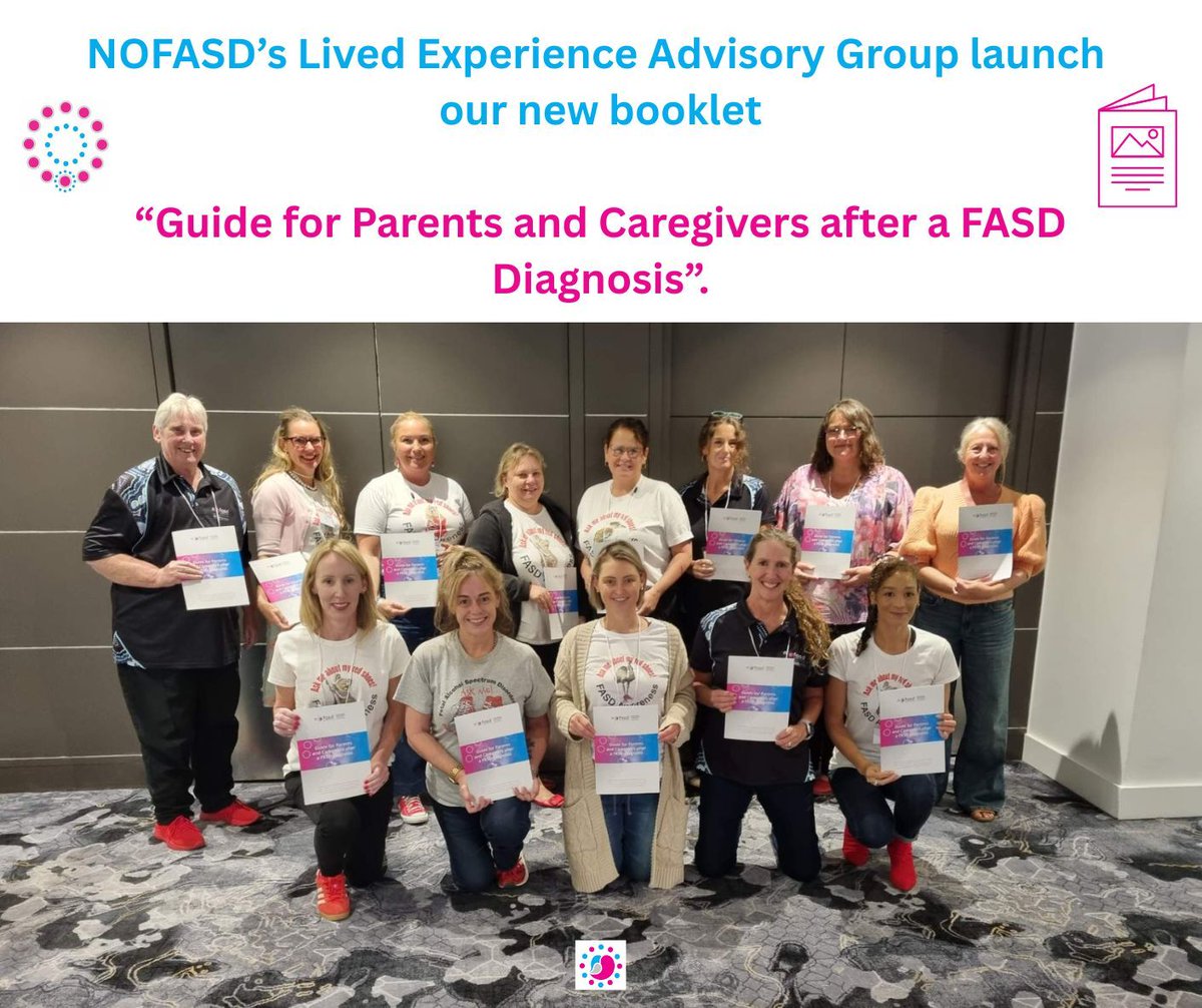 NOFASD has launched a new booklet “Guide for Parents and Caregivers after a FASD Diagnosis" providing practical information to assist parents and carers. Seen with the booklet are members of NOFASD’s Lived Experience Advisory Group.
Download a free copy: buff.ly/bao6Exr