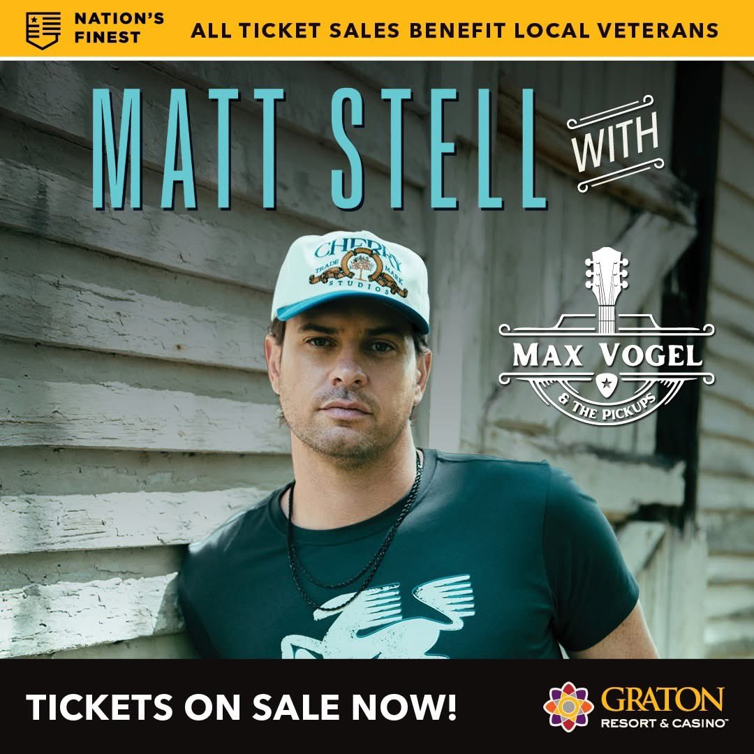 Nation's Finest (@nationsfinest72) on Twitter photo Join us for an unforgettable evening of live music by Matt Stell at a special poolside concert fundraiser on May 28th at <a href="/playgraton/">Graton Resort & Casino</a>!
All ticket sales will benefit our Santa Rosa programs supporting Veterans experiencing homelessness or crisis.
Get your tickets now: Join us for an unforgettable evening of live music by Matt Stell at a special poolside concert fundraiser on May 28th at <a href="/playgraton/">Graton Resort & Casino</a>!
All ticket sales will benefit our Santa Rosa programs supporting Veterans experiencing homelessness or crisis.
Get your tickets now: