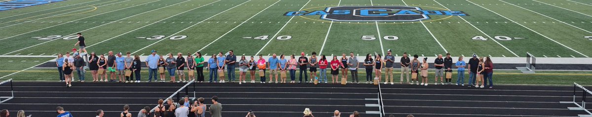 Glad we were able to get senior night done before the lightning and storms! Thank you track and field seniors! #GOCADETS