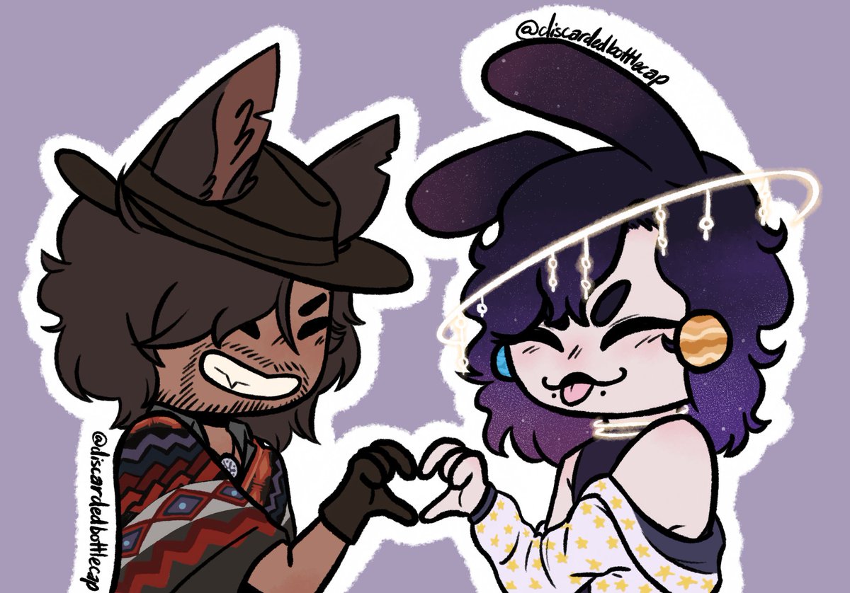 StolasTTV's tweet image. WAAA BEAUTIFUL ARTWORK!!!
Made by @//Bottlecaps (Discord) 

This was a Commission for me and my cowboy! Isn't it so cute!!🙏✨️