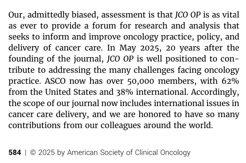 Ryan Nipp, MD, MPH, FASCO (@ryannipp) on Twitter photo Glory Days: Celebrating Two Decades of Advances in #Cancer Care on the 20th Anniversary of JCO Oncology Practice.
ascopubs.org/doi/full/10.12…
<a href="/ASCO/">ASCO</a> <a href="/JCOOP_ASCO/">JCO Oncology Practice</a> <a href="/JCO_ASCO/">Journal of Clinical Oncology</a>
#CancerCare #FinancialToxicity #CancerResearch
<a href="/EthicsdoctorP/">Jeffrey peppercorn MD</a> <a href="/fumikochino/">Fumiko Ladd Chino, MD, FASCO</a> <a href="/jamecancerdoc/">Jame Abraham, MD, FACP</a> Glory Days: Celebrating Two Decades of Advances in #Cancer Care on the 20th Anniversary of JCO Oncology Practice.
ascopubs.org/doi/full/10.12…
<a href="/ASCO/">ASCO</a> <a href="/JCOOP_ASCO/">JCO Oncology Practice</a> <a href="/JCO_ASCO/">Journal of Clinical Oncology</a>
#CancerCare #FinancialToxicity #CancerResearch
<a href="/EthicsdoctorP/">Jeffrey peppercorn MD</a> <a href="/fumikochino/">Fumiko Ladd Chino, MD, FASCO</a> <a href="/jamecancerdoc/">Jame Abraham, MD, FACP</a>