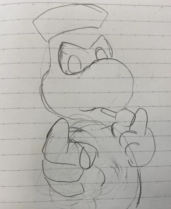 家出る10分前くらいに描いたラフ 