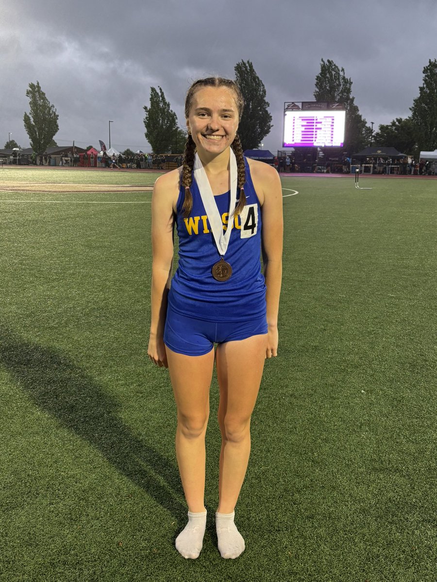 Our first medalist and PIAA State qualifier, Senior Avery Errico who earned 3rd place in the 3200m at the District XI Track &amp; Field Championships. #WarriorAthletics