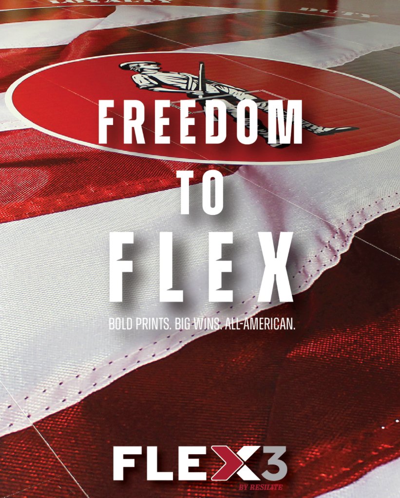 resilite's tweet image. Take advantage of what FLEX3 has to offer!

🇺🇸 American-Made
🎨 Custom Graphics
🤔 Sponsorship Opportunities

Learn more about our All-American Mats: resilite.com/pages/flex3-wr…

#Resilite || #FLEX3 || #BuiltToWin