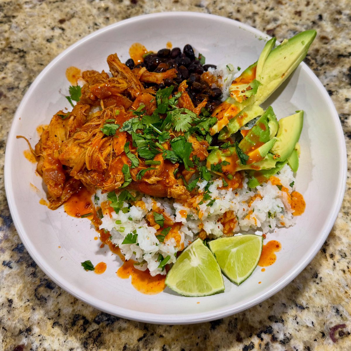 Craig Tabor (@craigtabor_) on Twitter photo My lips are Tinga-ling!
Chicken Tinga with cilantro lime rice, black beans, avocado, cilantro and <a href="/CholulaHotSauce/">Cholula Hot Sauce</a> 🔥 My lips are Tinga-ling!
Chicken Tinga with cilantro lime rice, black beans, avocado, cilantro and <a href="/CholulaHotSauce/">Cholula Hot Sauce</a> 🔥