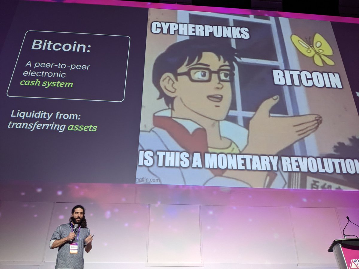 Mariam Humayun (@mariamhu) on Twitter photo "None of your tokens are money and you all have brain damage" 😂 <a href="/buchmanster/">Ethan Buchman (🐝,🦇)</a> rocking the stage in Toronto tonight. "None of your tokens are money and you all have brain damage" 😂 <a href="/buchmanster/">Ethan Buchman (🐝,🦇)</a> rocking the stage in Toronto tonight.