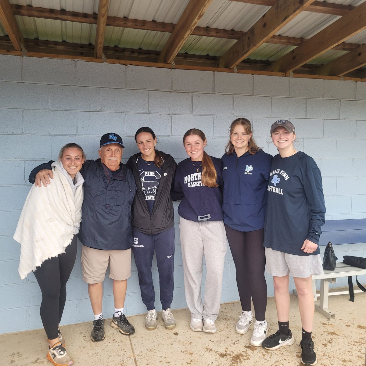 NPsoftball Team25 
Former North Penn Softball greats visiting on Senior night
Mady Volpe, Bri Battavio, Liz Stevens, Sophis Orth and Lexi Nyce.   So great to see them come back.