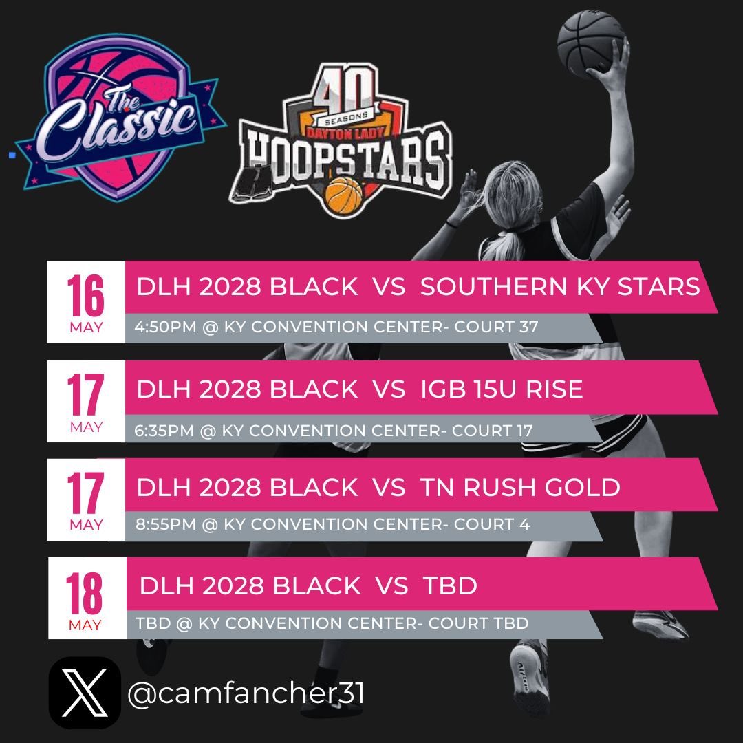 Cam Fancher (@camfancher31) on Twitter photo On the road to Louisville this weekend to another <a href="/SelectEventsBB/">Select Events Basketball</a> event with <a href="/DLHoopstars/">DAYTON LADY HOOPSTARS</a>! Hope to see you there! On the road to Louisville this weekend to another <a href="/SelectEventsBB/">Select Events Basketball</a> event with <a href="/DLHoopstars/">DAYTON LADY HOOPSTARS</a>! Hope to see you there!