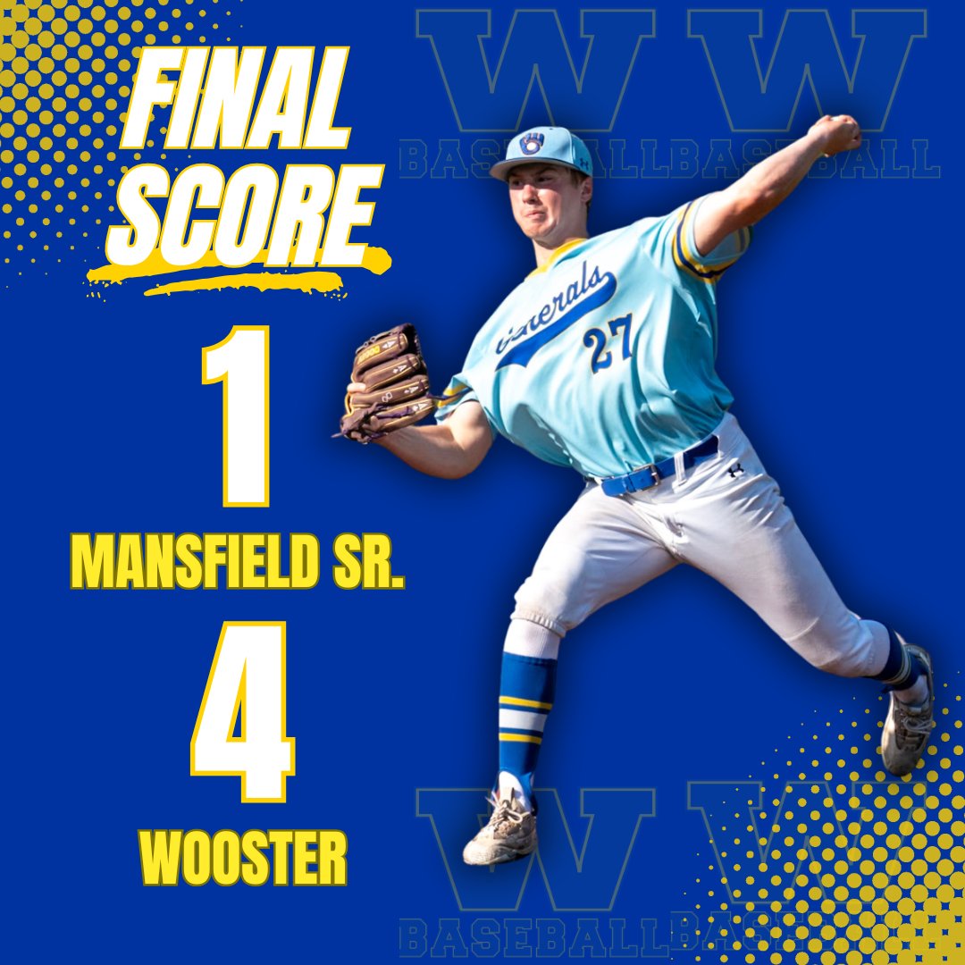Woo_Baseball (@woo_baseball) on Twitter photo 🚨VARSITY FINAL🚨
Mansfield Sr. 1, Wooster 4! We go to 18-4 (9-1) behind @Sam__Nielsen 3rd W of the season (6IP, 2H, 0ER, 10K)! <a href="/aj_likowski/">AJ Likowski</a> picks up SV #2 on the season!
Offense led by:
<a href="/hmeese2025/">Hayden Meese</a> 3H, 2R
@AidanMcMillan81 1H, 1R, 1RBI
#RollGennys
#GoWoo | <a href="/alwaysageneral/">Wooster HS Athletics</a> 🚨VARSITY FINAL🚨
Mansfield Sr. 1, Wooster 4! We go to 18-4 (9-1) behind @Sam__Nielsen 3rd W of the season (6IP, 2H, 0ER, 10K)! <a href="/aj_likowski/">AJ Likowski</a> picks up SV #2 on the season!
Offense led by:
<a href="/hmeese2025/">Hayden Meese</a> 3H, 2R
@AidanMcMillan81 1H, 1R, 1RBI
#RollGennys
#GoWoo | <a href="/alwaysageneral/">Wooster HS Athletics</a>