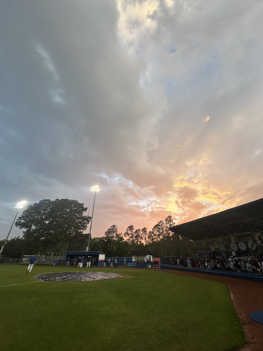 Tonight’s game is paused at the top of the 3rd with 2 outs, nobody on base, and the score is 0-0. The game will resume tomorrow at 6 p.m.