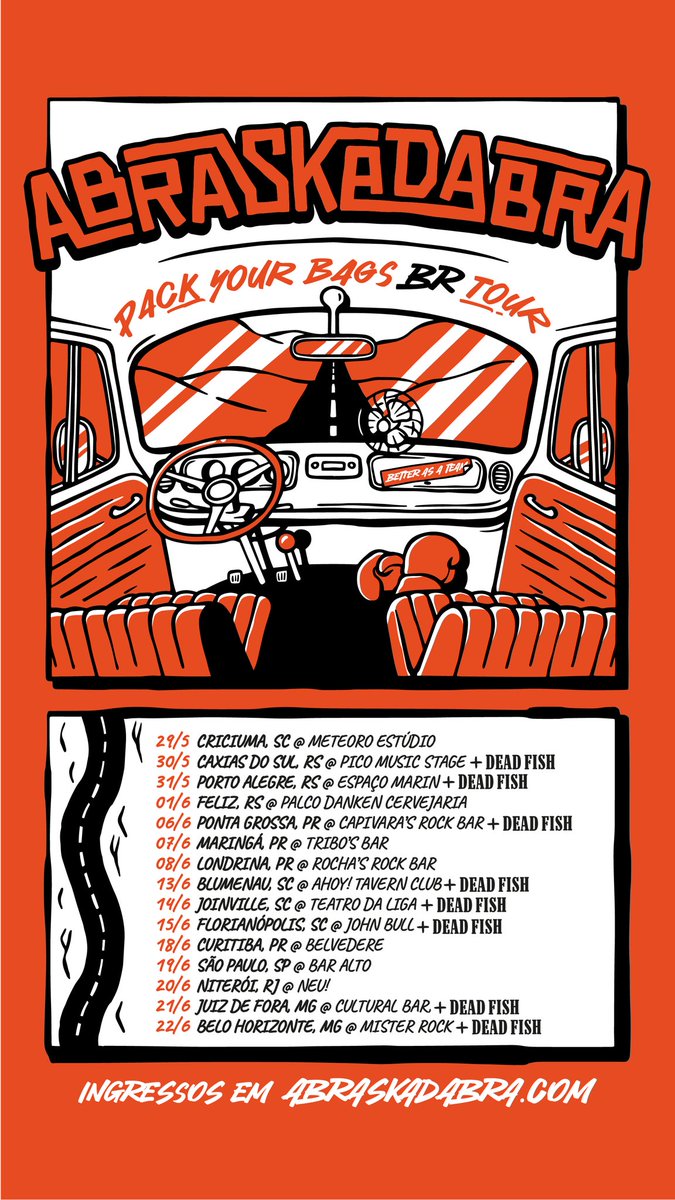 🔥 OS INGRESSOS PRA TOUR BR DO NOSSO NOVO ÁLBUM JÁ ESTÃO DISPONÍVEIS!
Clica no link da nossa bio pra comprar antecipado 🎟️