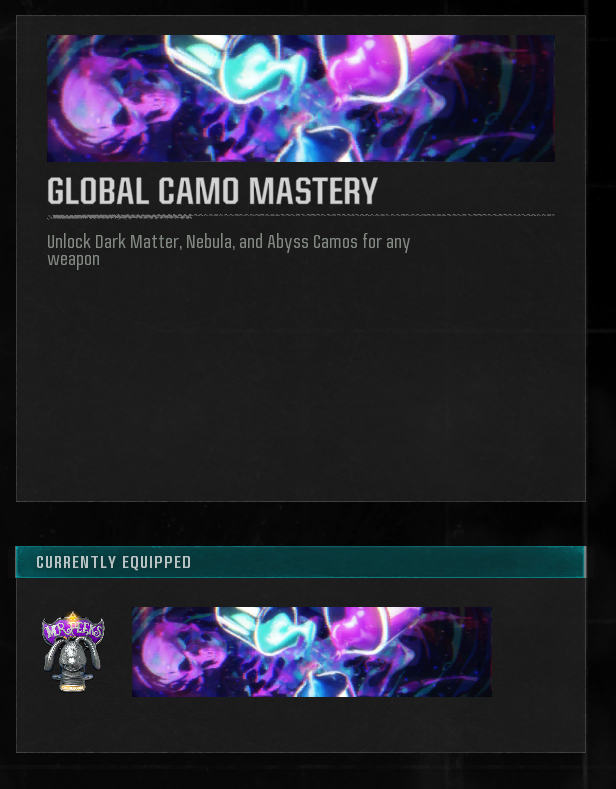 MamaKayTTV's tweet photo. I did it!!! Nebula, Dark Matter, and Abyss!!! All 3 Mastery Camo's! #callofduty #codqueen #zombiesqueen https://t.co/U0V4ot6O9d