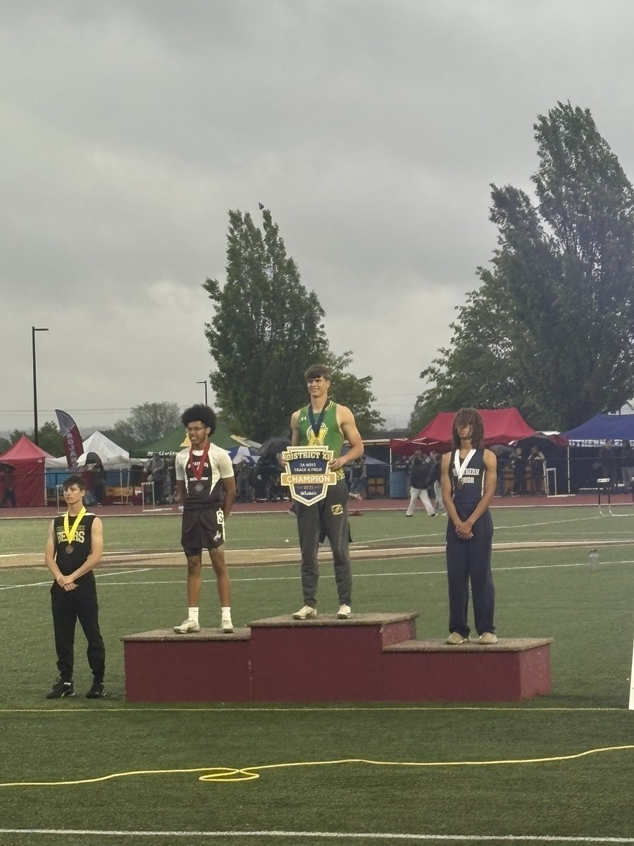 Noah Dolbin: gold medalist in 300 hurdles and will advance to the state meet in Shippensburg next weekend.