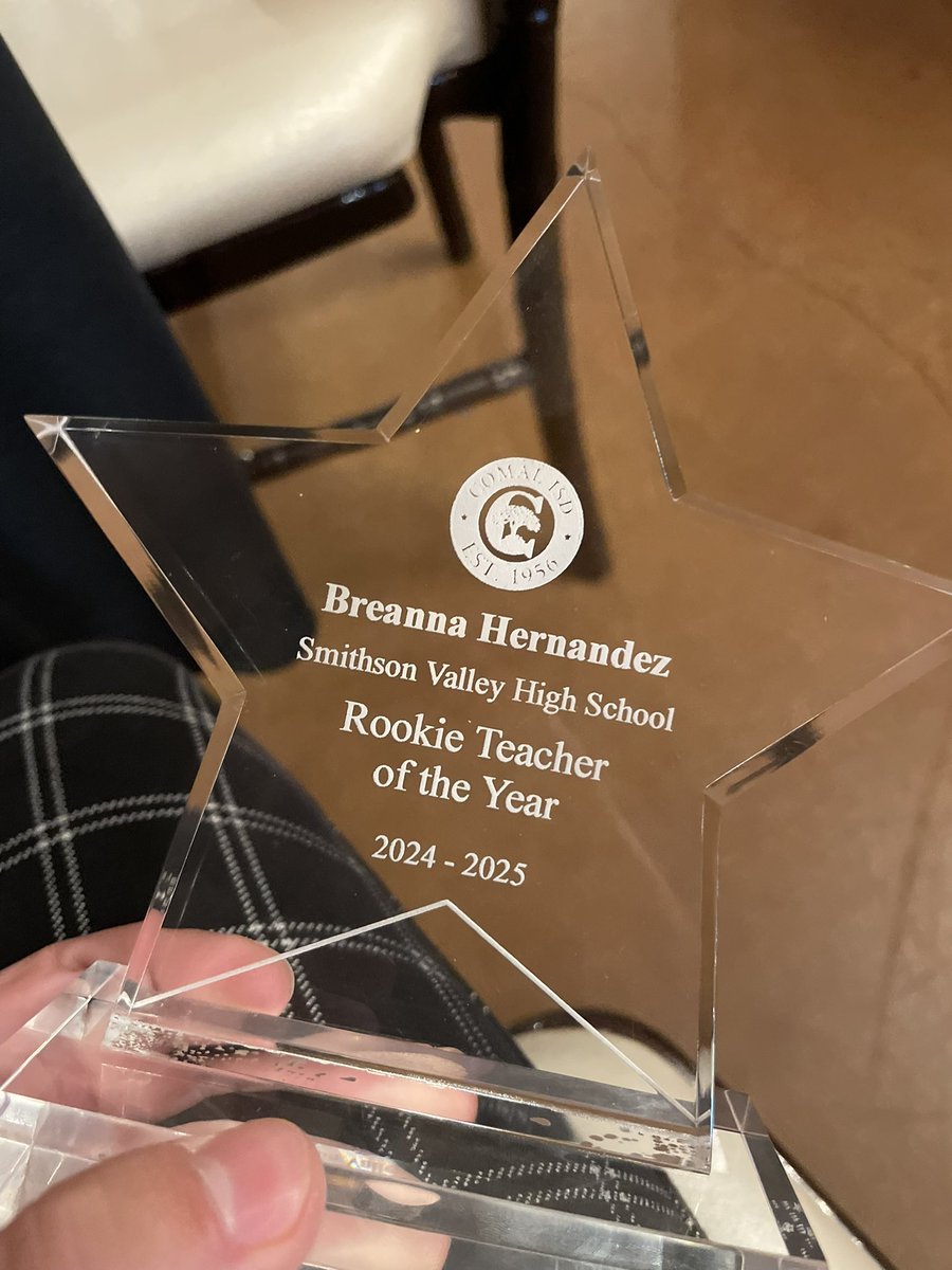 HUGE congratulations to our very own, Coach Hernandez, for being named Comal ISD’s Rookie of the Year! She’s a gem, and we are so lucky to have her! 
💎♥️🙏🏻