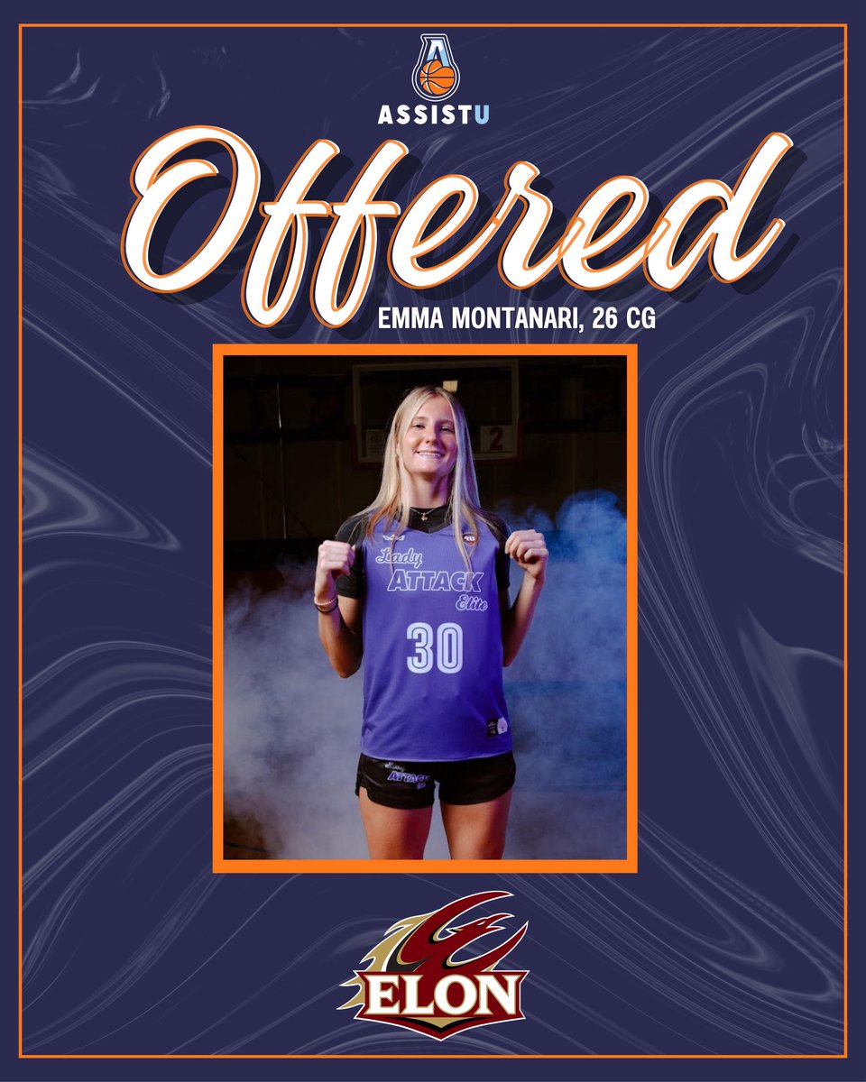 AssistU Recruiting (@assist_u_) on Twitter photo Congrats to <a href="/montanari_emma/">Emma Montanari</a> on earning another CAA offer to play for <a href="/ElonWBasketball/">Elon Women's Basketball</a> !
She had a great showing at <a href="/SelectEventsBB/">Select Events Basketball</a> in PA. She’s a high motor kid who can knock it down from deep. Got it done on both ends!
<a href="/LADYATTACKELITE/">Lady Attack Elite Basketball</a> Congrats to <a href="/montanari_emma/">Emma Montanari</a> on earning another CAA offer to play for <a href="/ElonWBasketball/">Elon Women's Basketball</a> !
She had a great showing at <a href="/SelectEventsBB/">Select Events Basketball</a> in PA. She’s a high motor kid who can knock it down from deep. Got it done on both ends!
<a href="/LADYATTACKELITE/">Lady Attack Elite Basketball</a>