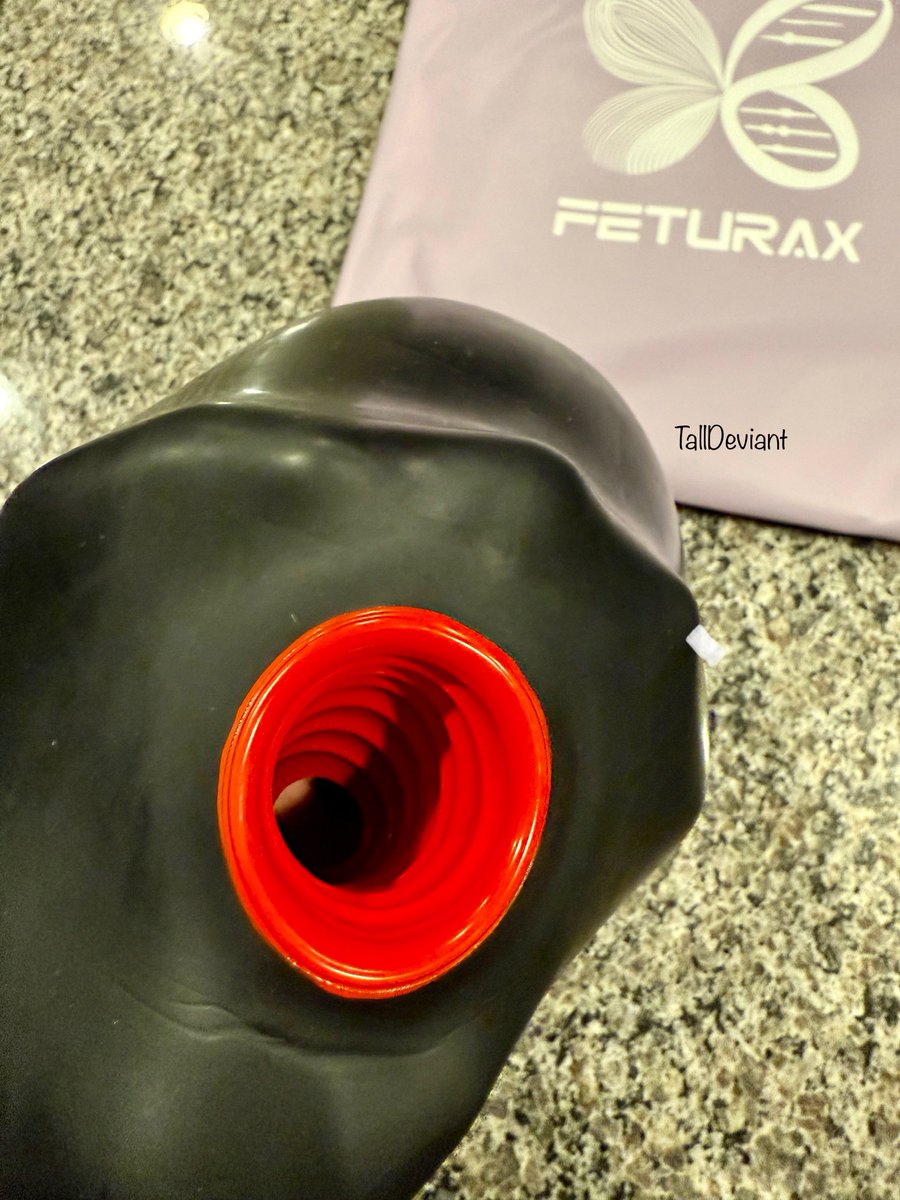 Just got another new silicone hood from <a href="/FeturaX/">FeturaX</a>! I loved the balloon hood so much, I had to have another. This one comes with a plug/gag for the mouth sheath. The mouth sheath is the only breathing hole, keep that in mind when “using” the hole or plugging it. 😏