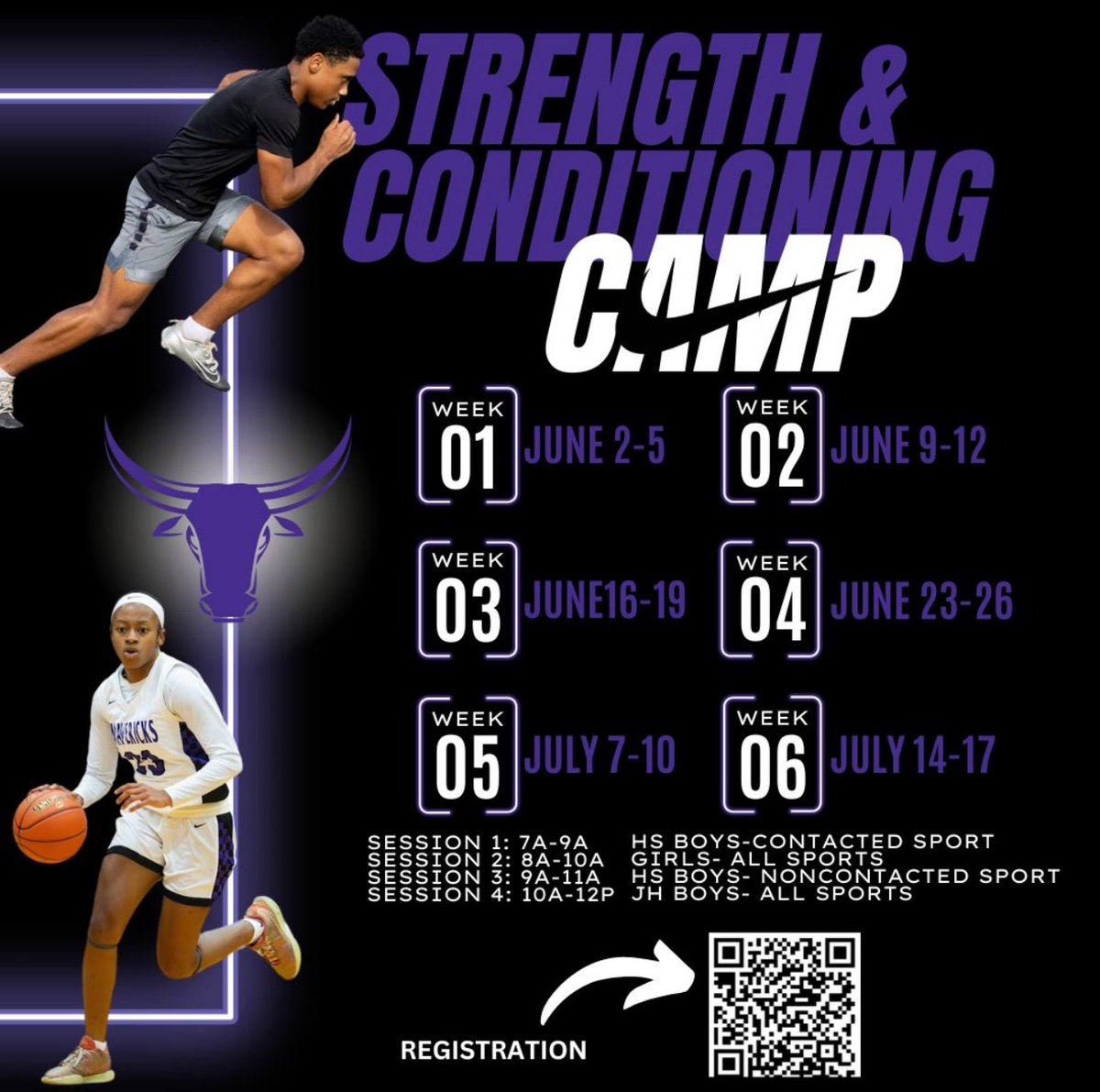 Build strength. Boost confidence. Elevate performance.

Our Summer Strength &amp; Conditioning Camp is designed to help young athletes level up—safely and effectively.

Registration is open now! 
katyisd.revtrak.net/mrhs-strength-…