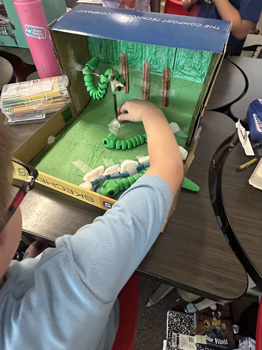 Wax Musuem to show off our third grade shoebox habitats! SO amazed at their creativity!