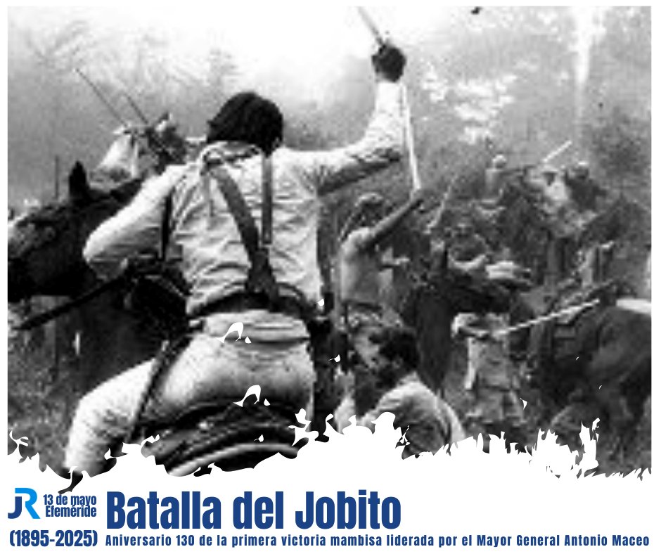 📜🇨🇺 #Cuba recuerda hoy la batalla de El Jobito (13 de mayo de 1895), primera victoria mambisa de la campaña de Oriente liderada por el Mayor General Antonio Maceo
📌Su impacto moral impulsó nuevas victorias mambisas
#CubaViveEnSuHistoria