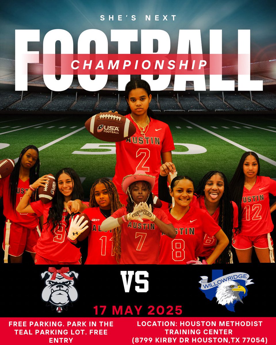 AHS Bulldog Athletics (@ahsbulldogs) on Twitter photo First team. First season. First shot at a championship.
Our girls are blazing a trail — and we’re not done yet. See you Saturday! 🏈 <a href="/SFAHS_Bulldogs/">Austin High School</a> <a href="/FBISDAthletics/">Fort Bend ISD Athletics</a> First team. First season. First shot at a championship.
Our girls are blazing a trail — and we’re not done yet. See you Saturday! 🏈 <a href="/SFAHS_Bulldogs/">Austin High School</a> <a href="/FBISDAthletics/">Fort Bend ISD Athletics</a>