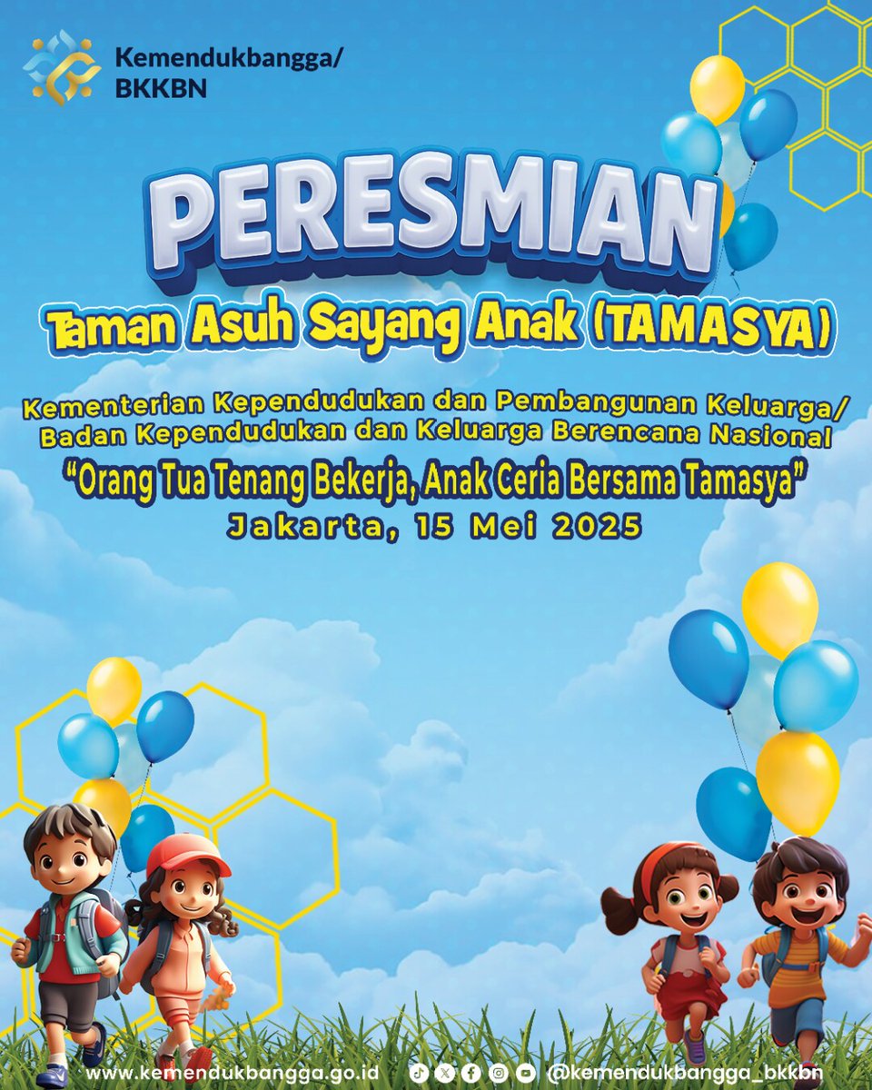 Halo, Sobat Kemendukbangga/BKKBN! 👋🏻

Dalam rangka mendukung produktivitas ASN perempuan sekaligus menyosialisasikan layanan pengasuhan anak usia dini kepada masyarakat, Kemendukbangga/BKKBN menghadirkan: