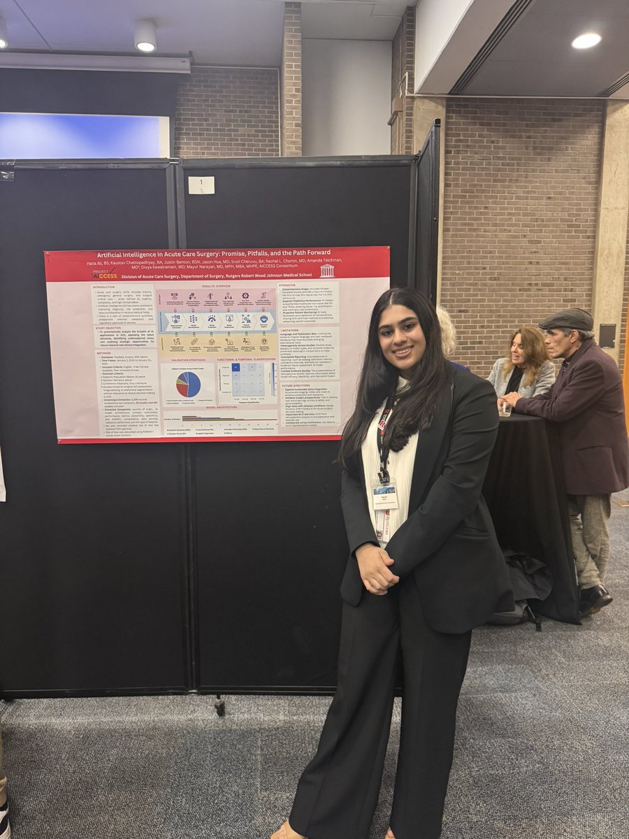 divvya20k's tweet image. So proud of @docb410, @Hana22Ali and @HunterSkroczky for representing @ProjectAiCCESS at the inaugural Frontiers in Biomedical and Health AI Conference hosted by @rutgershealth @rutgersifh @SHP_Rutgers @RWJMS @SurgEdMD @RachelChoron