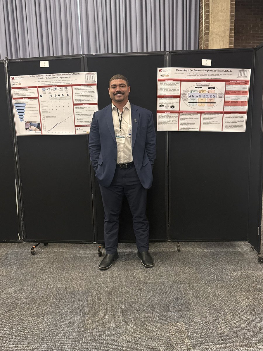 divvya20k's tweet image. So proud of @docb410, @Hana22Ali and @HunterSkroczky for representing @ProjectAiCCESS at the inaugural Frontiers in Biomedical and Health AI Conference hosted by @rutgershealth @rutgersifh @SHP_Rutgers @RWJMS @SurgEdMD @RachelChoron