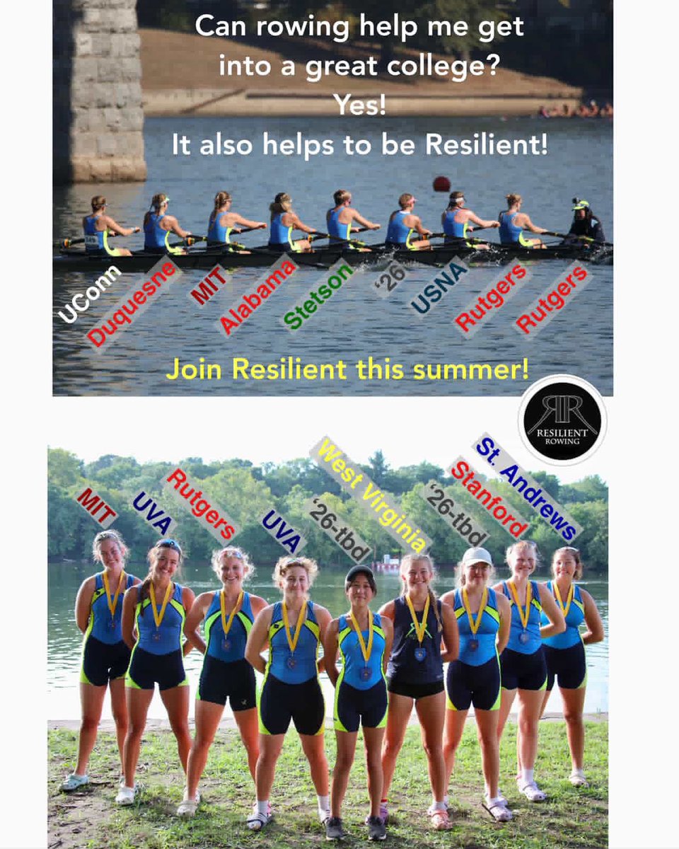 Register today!! Check out out website for more info: resilientrowing.com/summerprograms