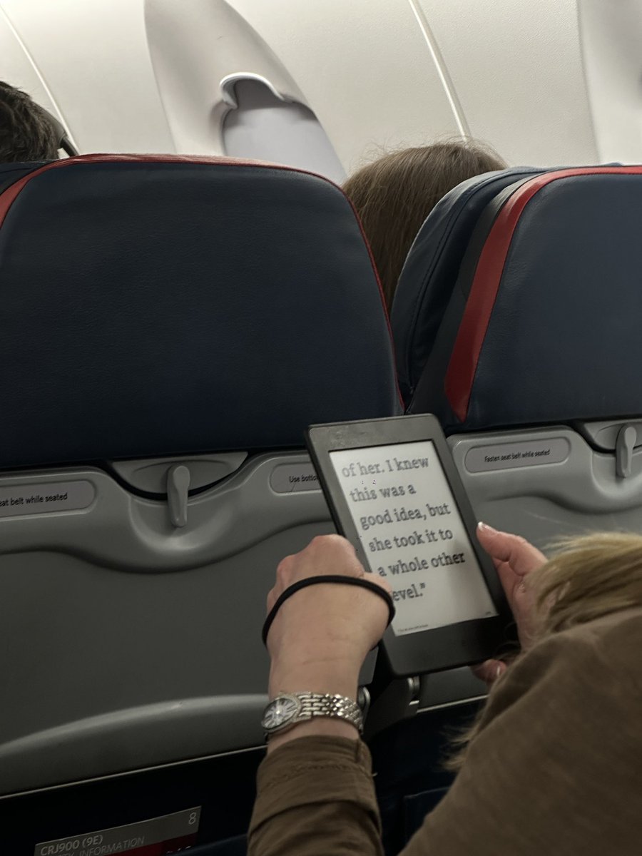 Currently reading faerie romantasy just to diversify the literature mix on this flight 🫡