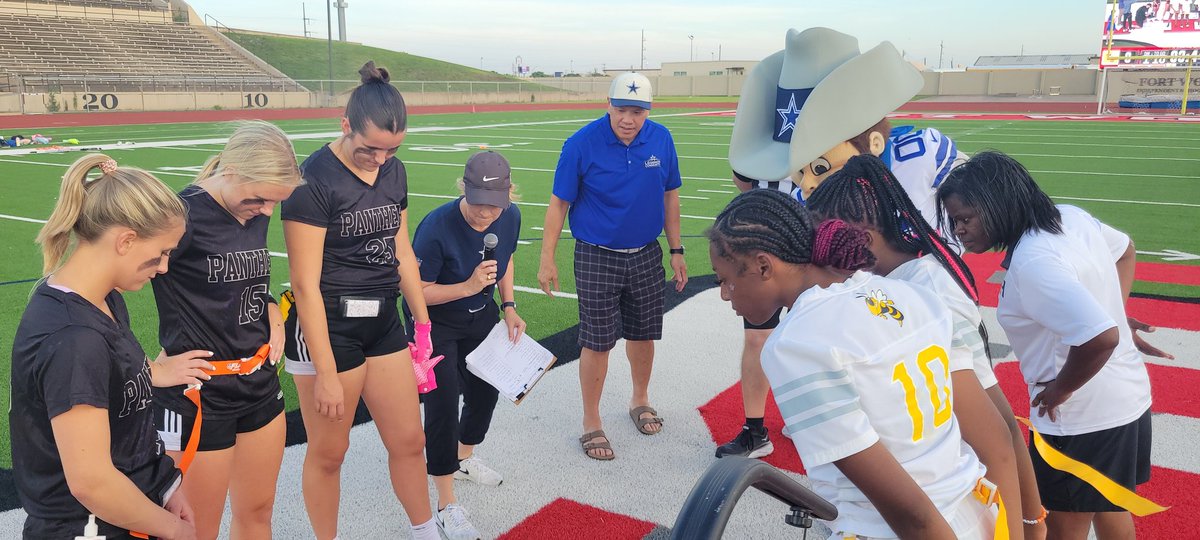 Lisa L Langston, PhD (@ad_drlisa) on Twitter photo In the #FWISD Girls Flag Football Championship game, following the coin toss conducted by <a href="/RowdyCowboys/">Rowdy</a> and <a href="/dallascowboys/">Dallas Cowboys</a> legend & former <a href="/AggieFootball/">Texas A&M Football</a> standout Dat Nguyen, <a href="/PaschalFWISD/">R.L. Paschal High School</a> scores the first points to lead <a href="/HeightsFWISD/">Arlington Heights High School</a> 7-0 with 14:00 remaining in the first half. In the #FWISD Girls Flag Football Championship game, following the coin toss conducted by <a href="/RowdyCowboys/">Rowdy</a> and <a href="/dallascowboys/">Dallas Cowboys</a> legend & former <a href="/AggieFootball/">Texas A&M Football</a> standout Dat Nguyen, <a href="/PaschalFWISD/">R.L. Paschal High School</a> scores the first points to lead <a href="/HeightsFWISD/">Arlington Heights High School</a> 7-0 with 14:00 remaining in the first half.